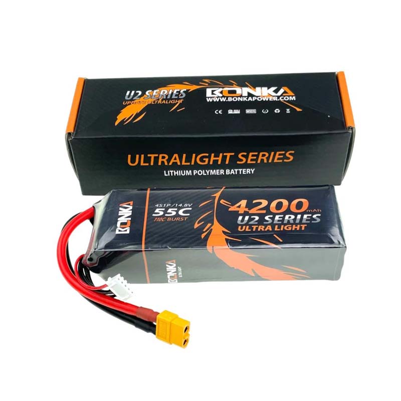 BONKA 4200mAh 55C 4S LiPo Battery for RC Helicopter